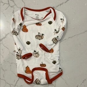 Kyte BABY Autumn Harvest Bodysuit - White and Orange